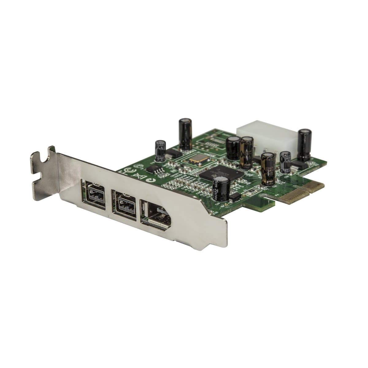 StarTech 3-Port Low Profile PCIe FireWire Card Adapter, PCIe 1.1, IEEE 1394, 0.8 Gbps