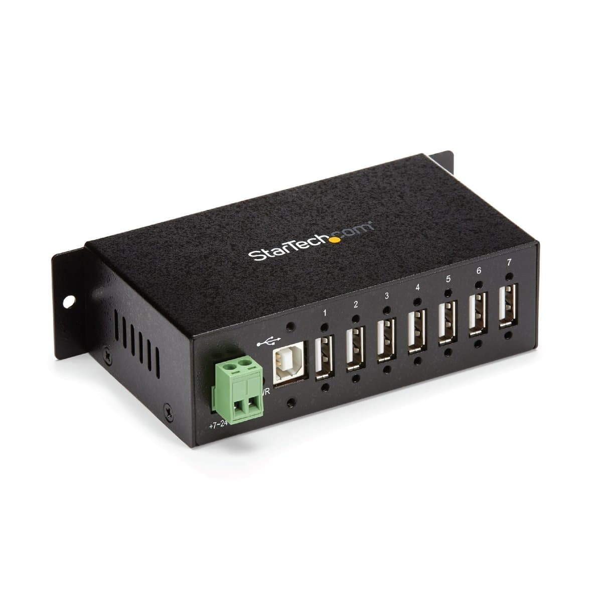 StarTech 7-Port Industrial USB 2.0 Hub, Metal, 480 Mbps, DIN Rail