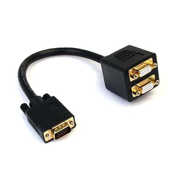 StarTech VGASPL1VV, VGA Splitter Cable, 1 ft, 2-Monitor Support