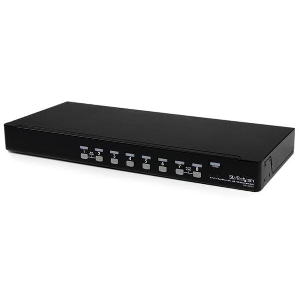 StarTech 8-Port KVM Switch, 1U Rackmount, USB/VGA, 1920×1440, OSD