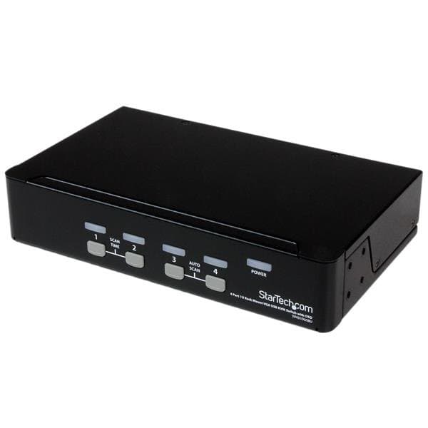StarTech 4-Port 1U Rackmount KVM Switch, USB VGA, 1920 × 1440