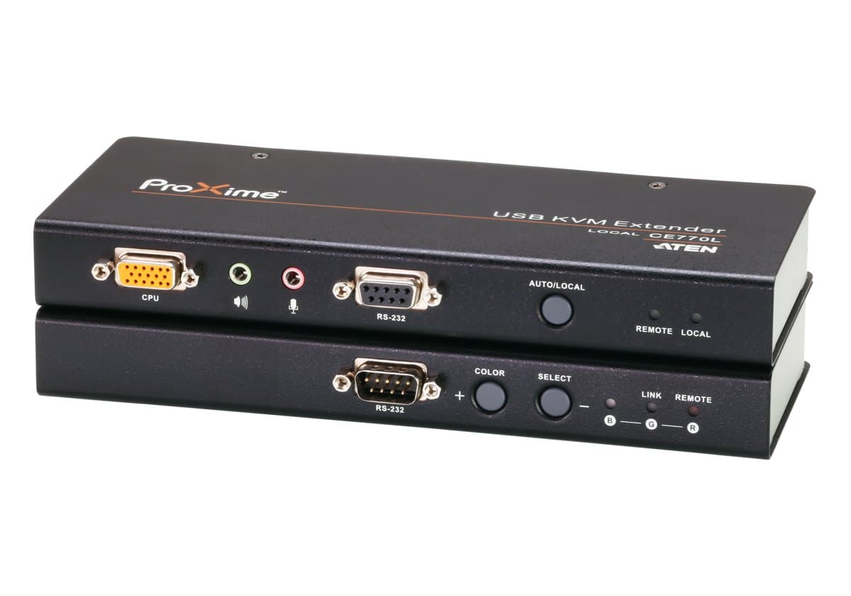 ATEN CE770 USB KVM Extender, 300m Max Range, Cat5, RS-232 Serial