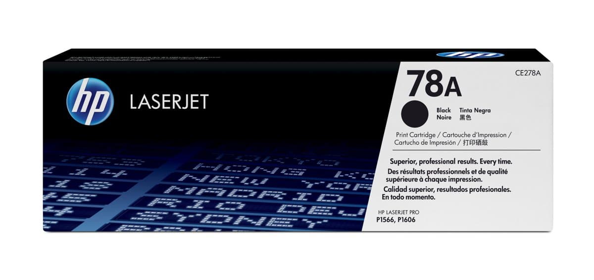 HP 78A Black LaserJet Toner Cartridge, Original, 2100 Pages