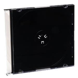 Verbatim CD/DVD Slim Jewel Cases, 200-Pack, Clear Top, Black Tray