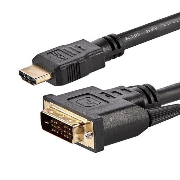 StarTech 6 ft HDMI to DVI-D Cable, Bi-Directional, Male/Male, Digital Video, Black