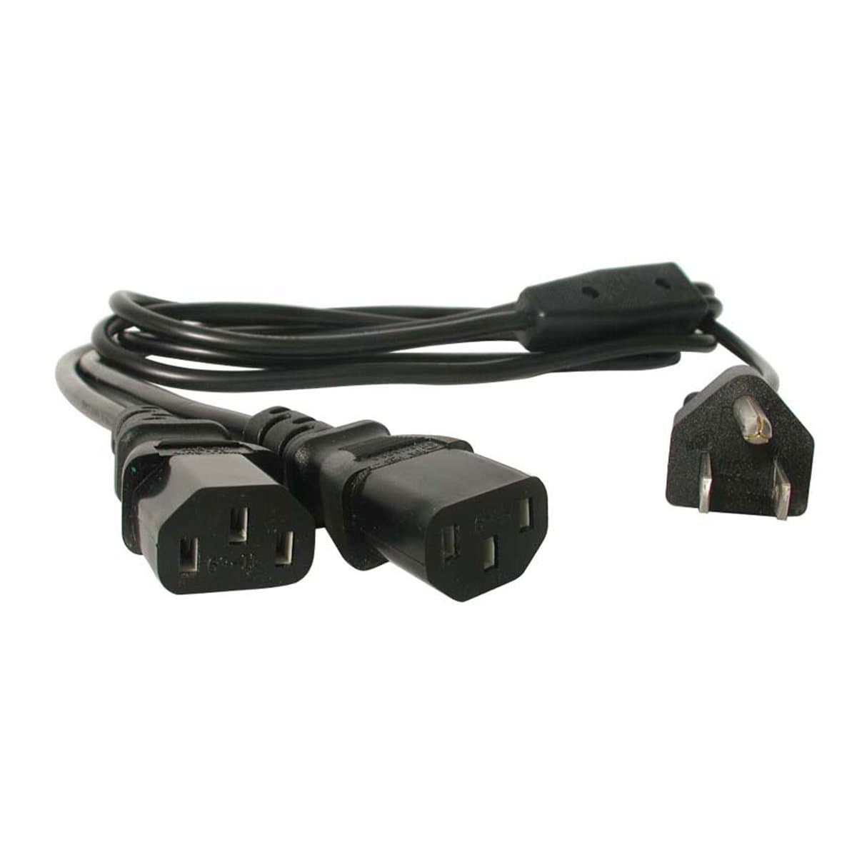 StarTech 6 ft AC Power Cord, Y Splitter, NEMA to Dual C13, 10A 125V