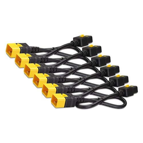 APC Power Cord Kit, C19 to C20 Locking, 6-Pack, 1.83m, 16A