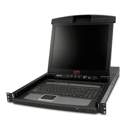 APC 17-Inch Rack LCD Console, 8-Port Analog KVM Switch, USB, 14 kg