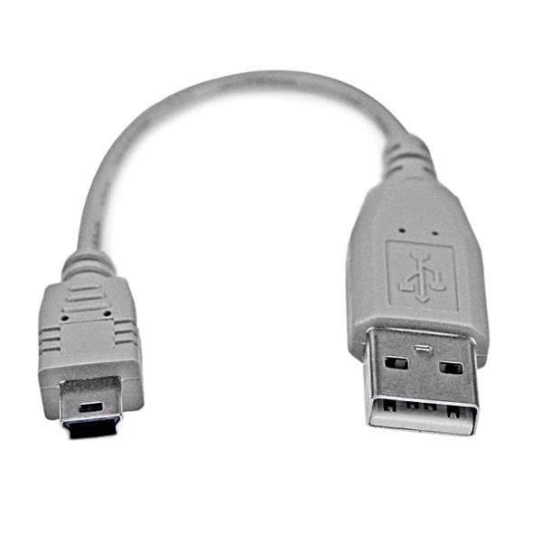 StarTech Mini USB Cable, 6 in, USB 2.0, Male/Male