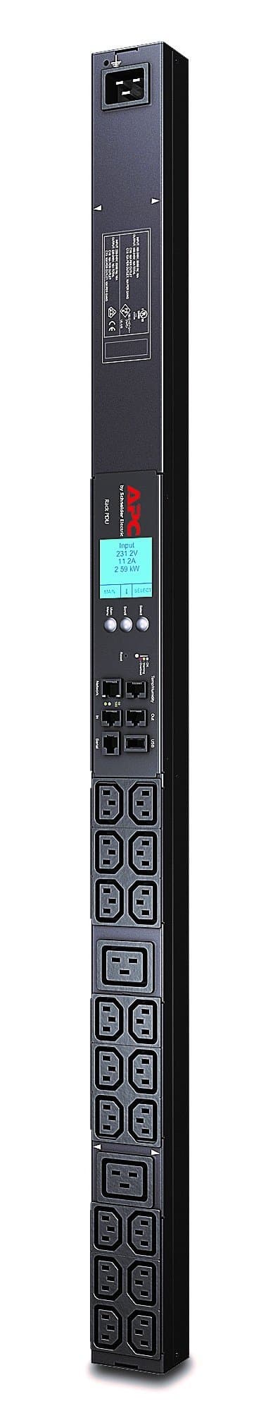 APC AP8858 Metered Rack PDU, 0U, 230V, 20 C13/C19 Outlets, 3680 VA