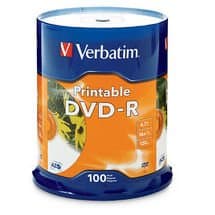 Verbatim 100-Pack Dvd-R 16X 4.7GB Branded