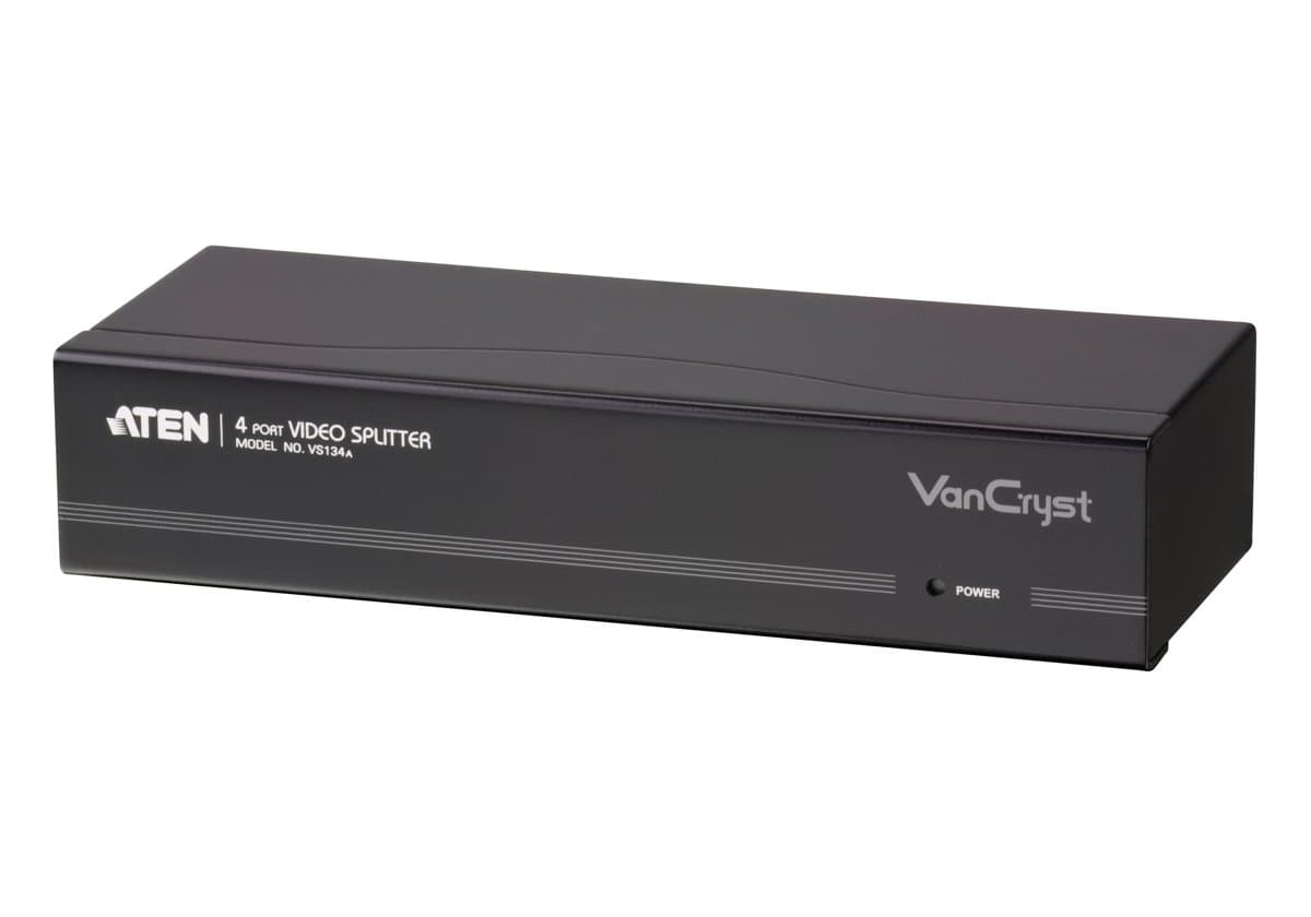 ATEN VS134A 4-Port VGA Splitter, 2048×1536, 450MHz, 65m Range