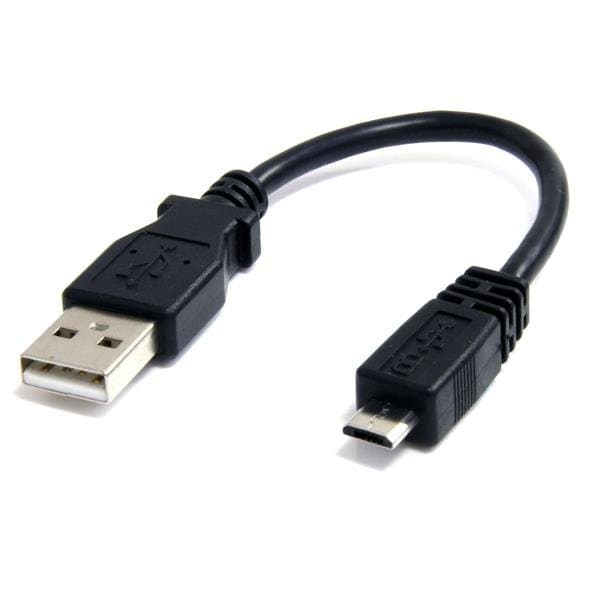 StarTech Micro USB Cable, 6 in, USB 2.0, Male/Male