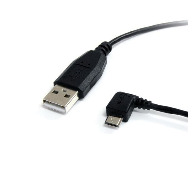 StarTech Micro USB Cable, USB-A to Left Angle Micro-B, 6 ft, USB 2.0
