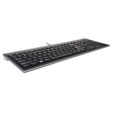 Kensington Advance Fit Slim Type Keyboard, Full-Size, Wired USB, 1.9 m Cable, Black