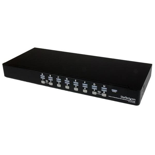 StarTech 16-Port 1U Rackmount USB KVM Switch, VGA, 1920×1440, OSD