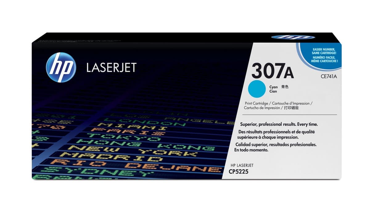 HP 307A Cyan LaserJet Toner Cartridge, 7300-Page Yield, Original