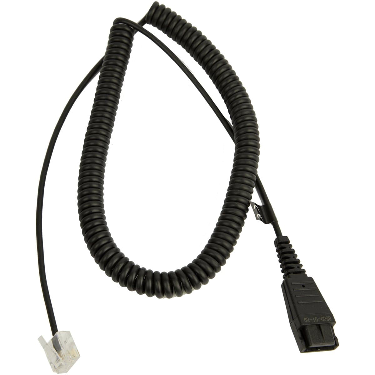 Jabra BIZ 2400 Coiled Cord, Quick Disconnect, RJ9 Connector, Balanced