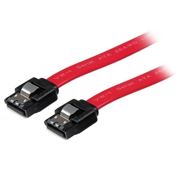 StarTech 8in Latching SATA Cable, SATA III, 7-Pin Male, 6Gbps, Red