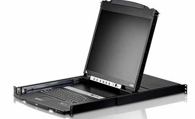 ATEN CL5808N 8-Port KVM Switch, 19" LCD, 1920×1440, Dual Rail, USB/PS/2