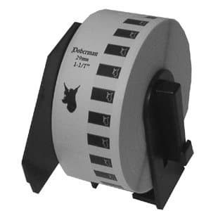 Brother DK-2210, 1-1/7" × 100', Self-adhesive, White, 100 Labels