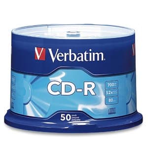 Verbatim 50-Pack Cdr 52X 700MB 80MIN Branded Spindle