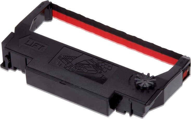 Epson ERC-38BR Ribbon Cartridge, Black/Red, For TM-U Series, 50g
