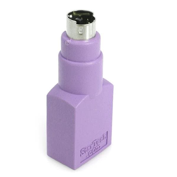 StarTech USB-A to PS/2 Keyboard Adapter, USB-A Female to PS/2 Male, Violet