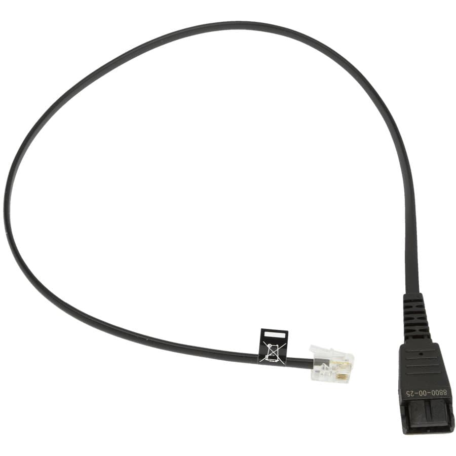 Jabra QD Quick Disconnect Cord to RJ10, 0.5 m, Straight