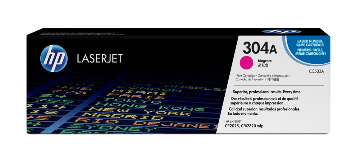 HP 304A Magenta Original LaserJet Toner Cartridge, 2800 Pages
