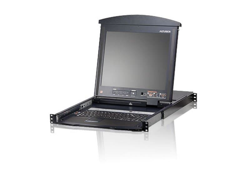ATEN KL1516AN 16-Port KVM Switch, 1280×1024, 19in LCD, Cat5 Dual-Rail