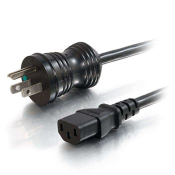 C2G GC5766, 2ft Power Cord, NEMA 5-15P to IEC C13, 18 AWG