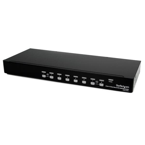 StarTech 8 Port 1U Rackmount DVI USB KVM Switch, 1920x1200, 100-240V