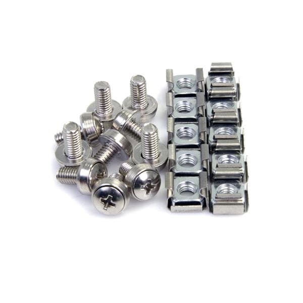 StarTech GV8936, M6 Cage Nut & Mounting Screw Kit, 100-Pack, Metal