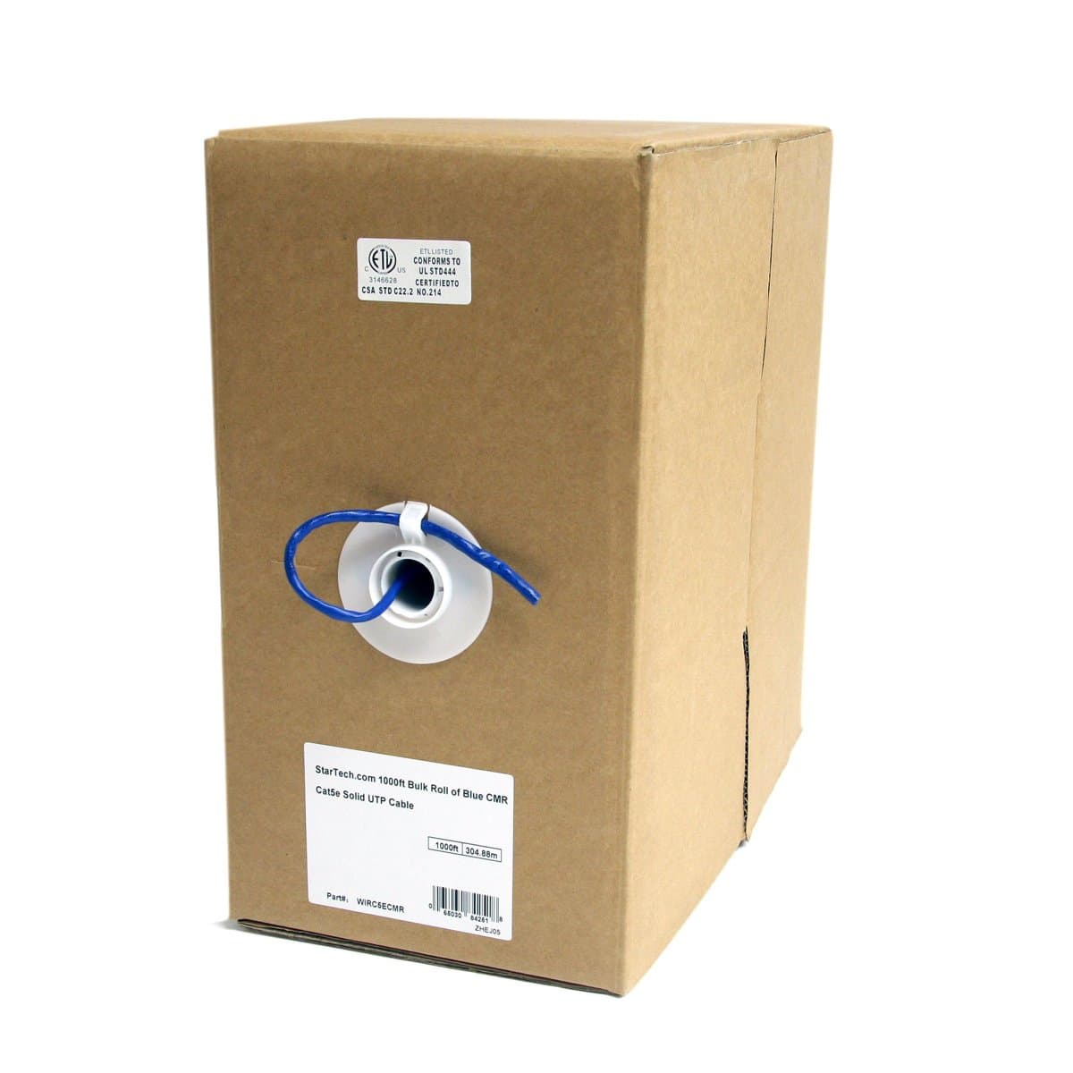 StarTech Cat5e Bulk Cable, Ethernet, 1000 ft, CMR-Rated