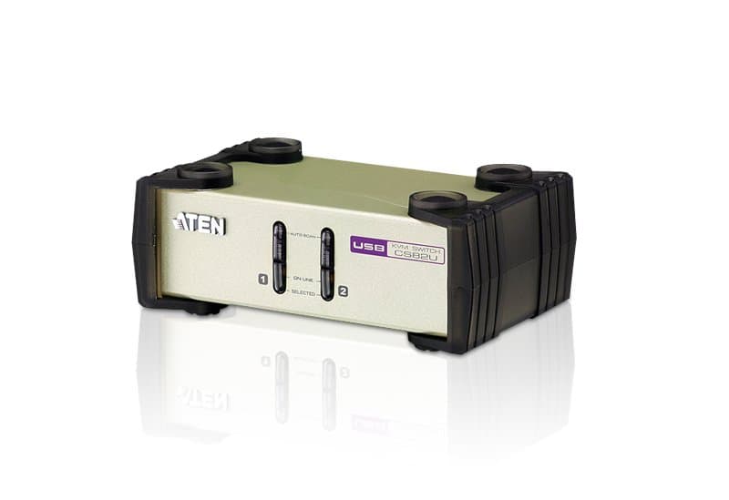 ATEN CS82U, 2-Port PS/2-USB KVM Switch, QXGA VGA, 2048x1536, With Cables