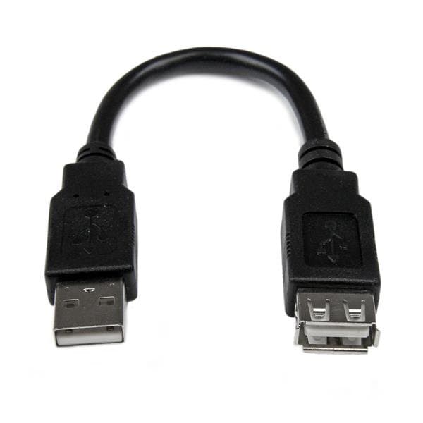 StarTech USBEXTAA6IN, USB 2.0 Extension Cable, 6 in, 480 Mbps