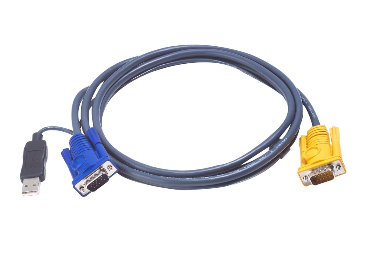 ATEN USB KVM Cable, 3m, PS/2 to USB, VGA, HDB-15 to SPHD-15
