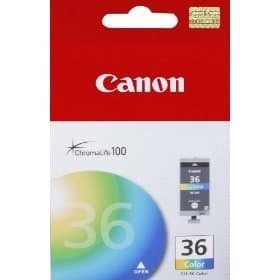 Canon CLI-36 Colored Ink Cartridge, Cyan, Magenta, Yellow, Dye-Based, 12 ml