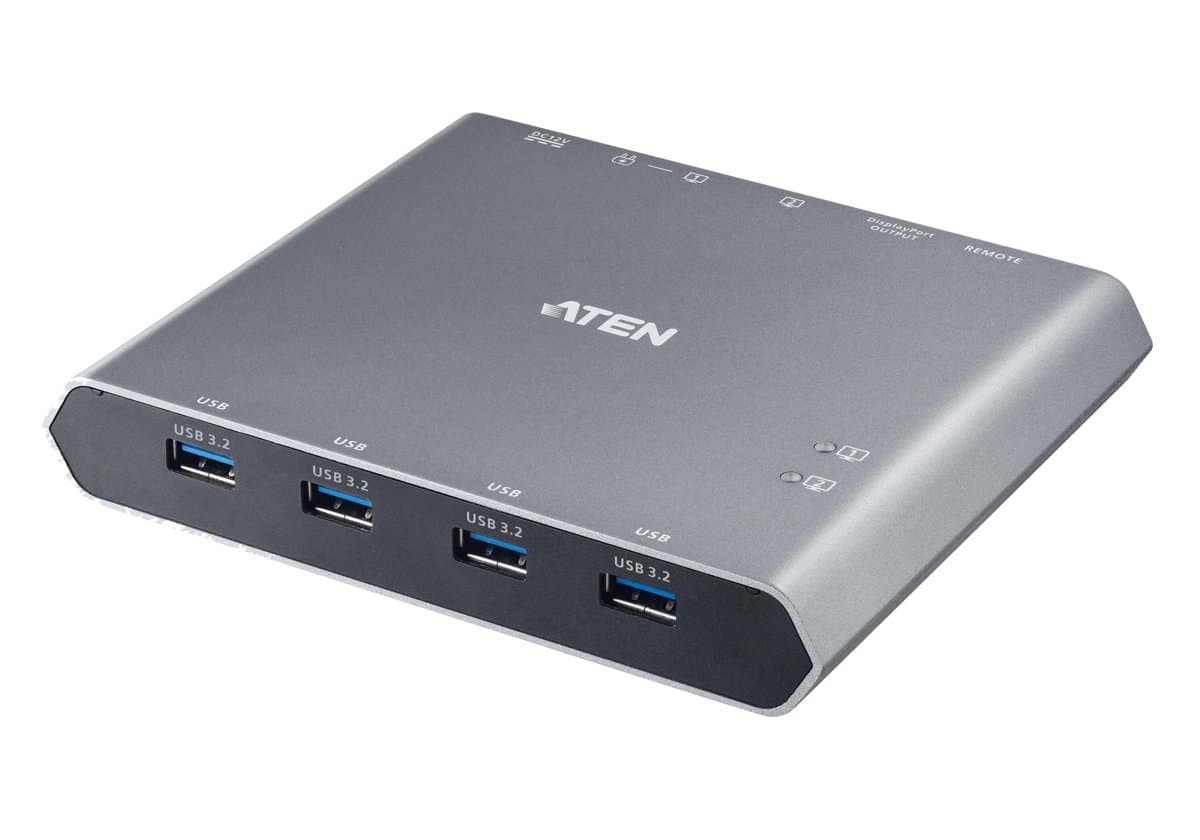 ATEN US3311, 2-Port USB-C Switch, 4K 3840×2160, 60 Hz, Aluminum
