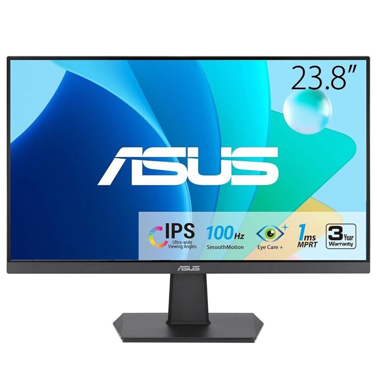 ASUS VA24EHF 23.8" Eye Care Gaming Monitor, 1920×1080, 100Hz, 1ms, Adaptive-Sync