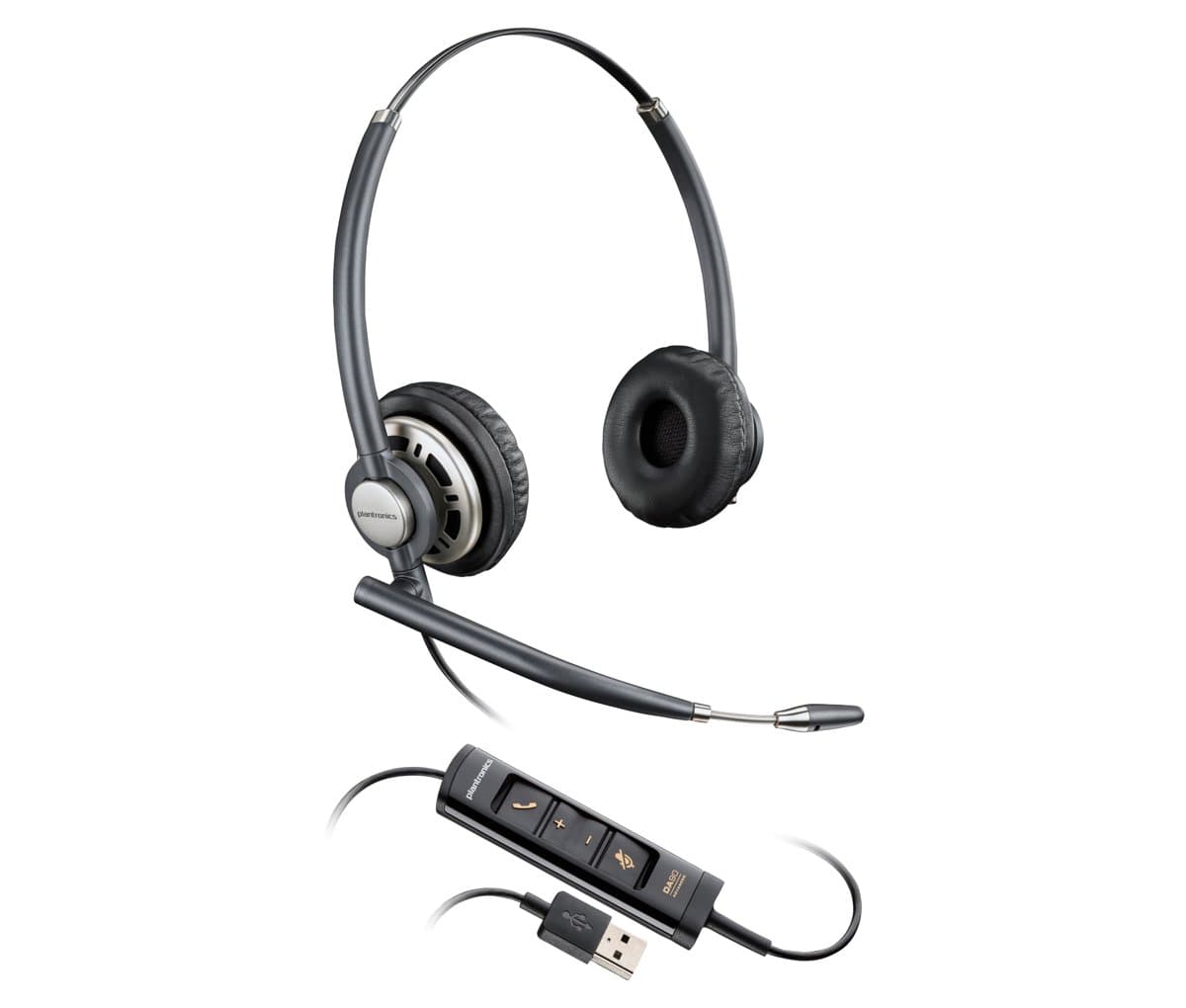 HP EncorePro 725, Stereo Headset, USB-A, Wired, 0.89 m Cable