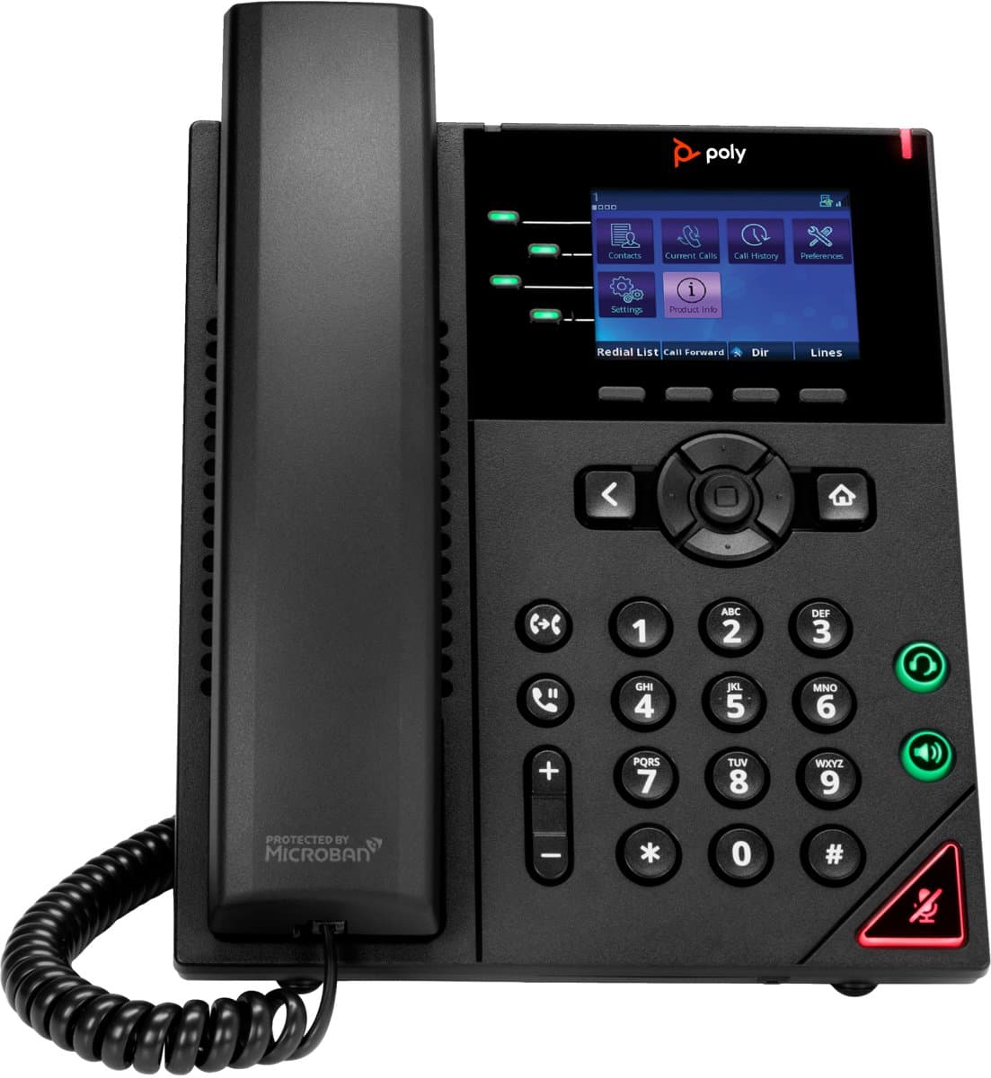 HP Poly OBi VVX 250 4-Line IP Phone, PoE-Enabled, Gigabit Ethernet, 2.8in LED Display