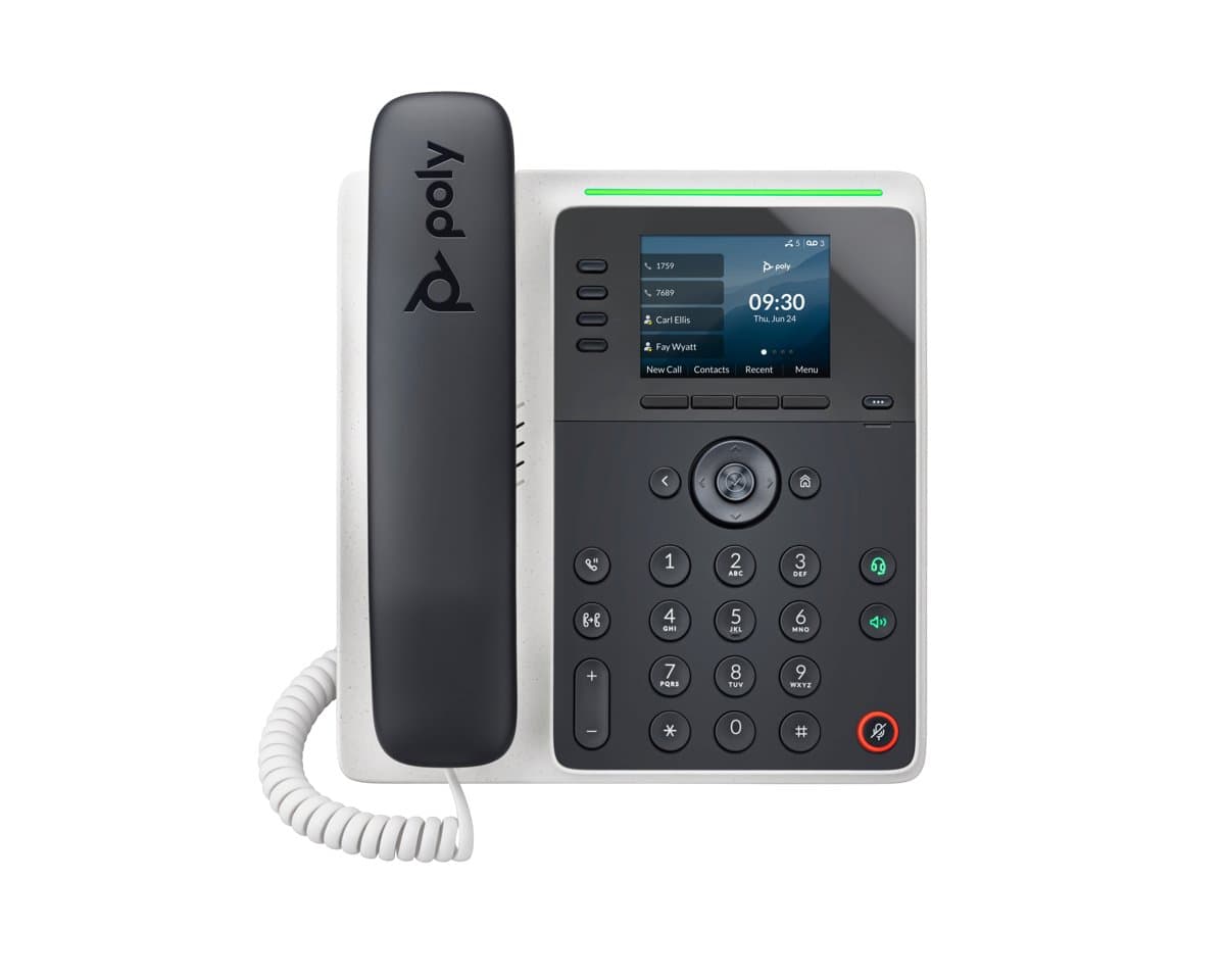 HP Poly Edge E220, IP Desk Phone, 4 Lines, 2.8-inch IPS