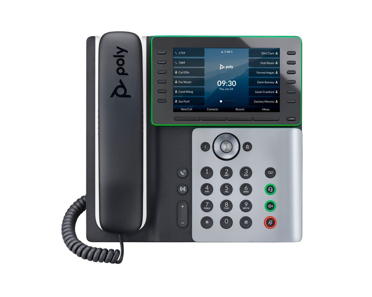 HP Poly Edge E550, 12-Line IP Phone, 5" IPS Display, 800x480, WiFi 4