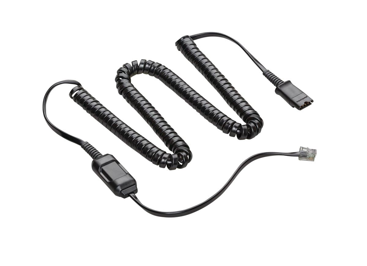 HP Poly HIC-10 Direct Connect Headset Cable, Black, Lightweight, 68g