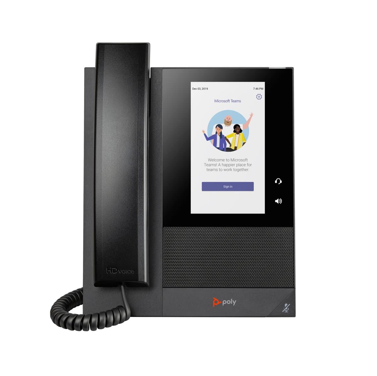 HP Poly CCX 400 Business Media IP Phone, MS Teams, PoE, 5" Touchscreen, 24-Line