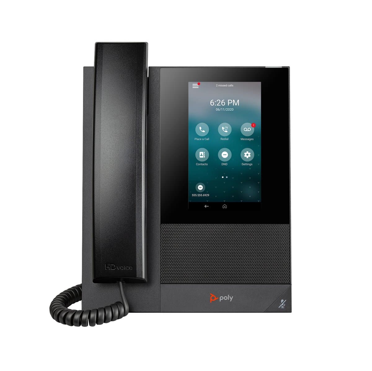 HP Poly CCX 400 Business IP Phone, 24-Line, 5" Display, PoE, Android 12