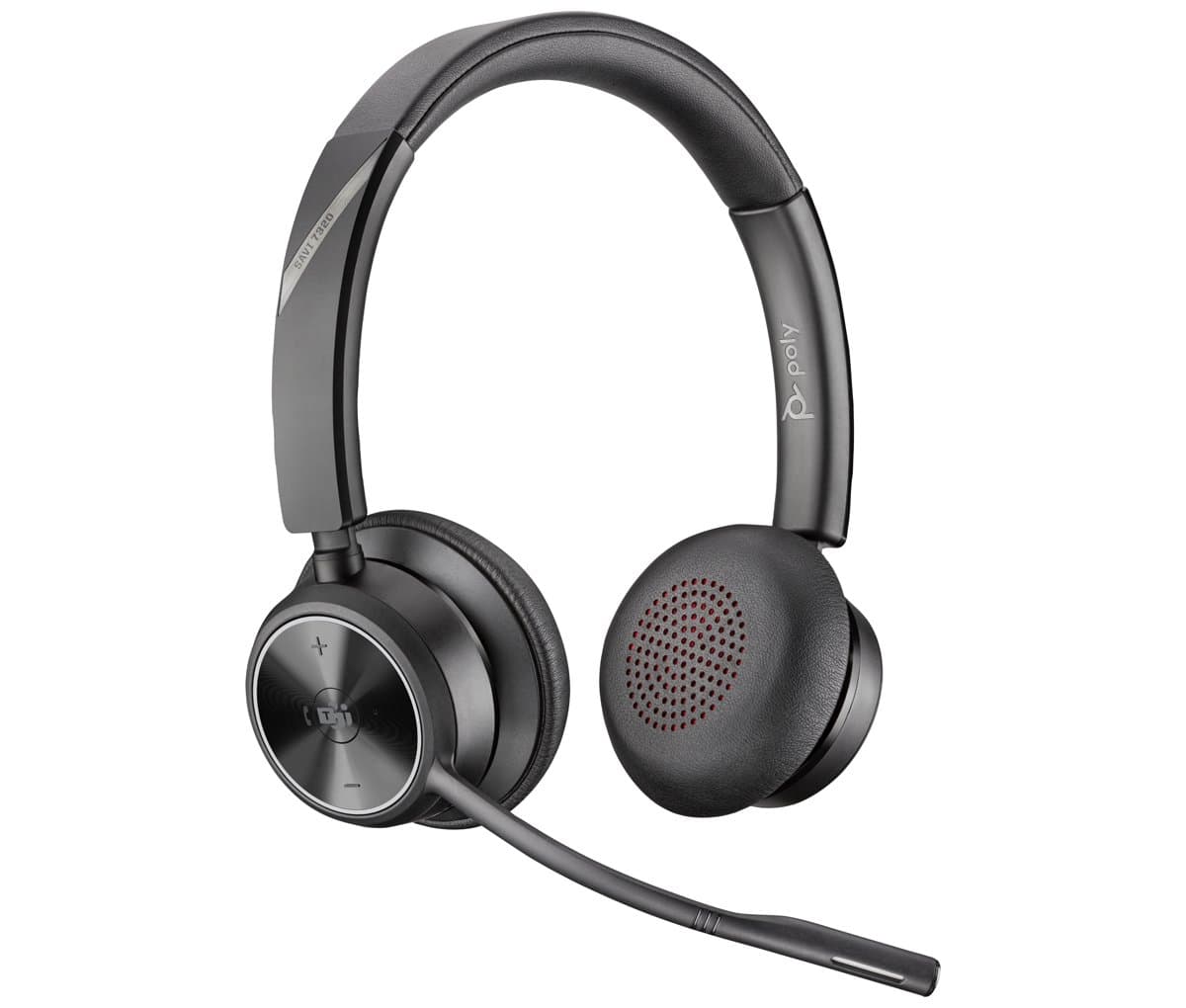 HP Poly Savi 7320 DECT 6 Headset, Teams Compatible, 160g, Black