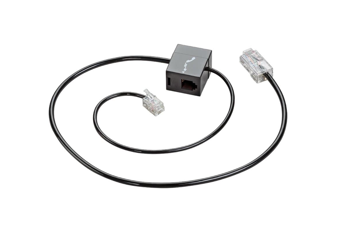 HP Poly Savi Office S2 Telephone Cable, Telephone Compatible, Black